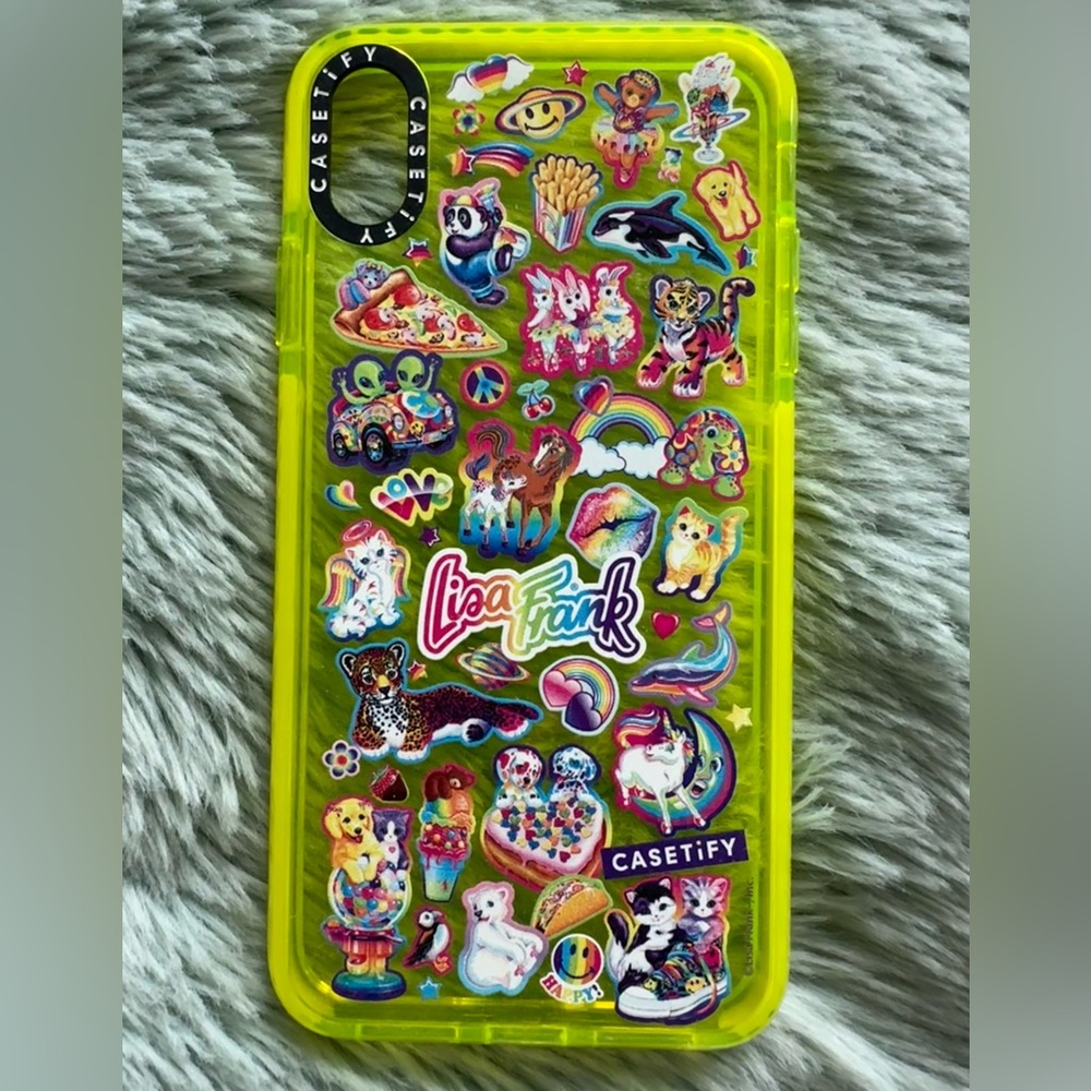 🐱🦄Gently Used Casetify Lisa Frank iPhone XS Max Phone Case🦋💕